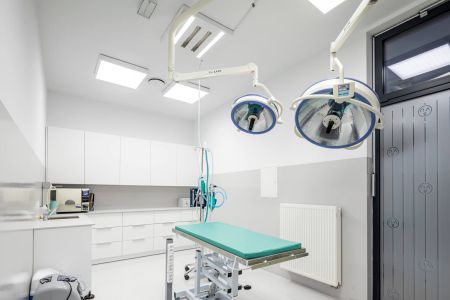 Clinique vétérinaire Smartvet : luminaires LED dans la salle d'intervention « clean room »